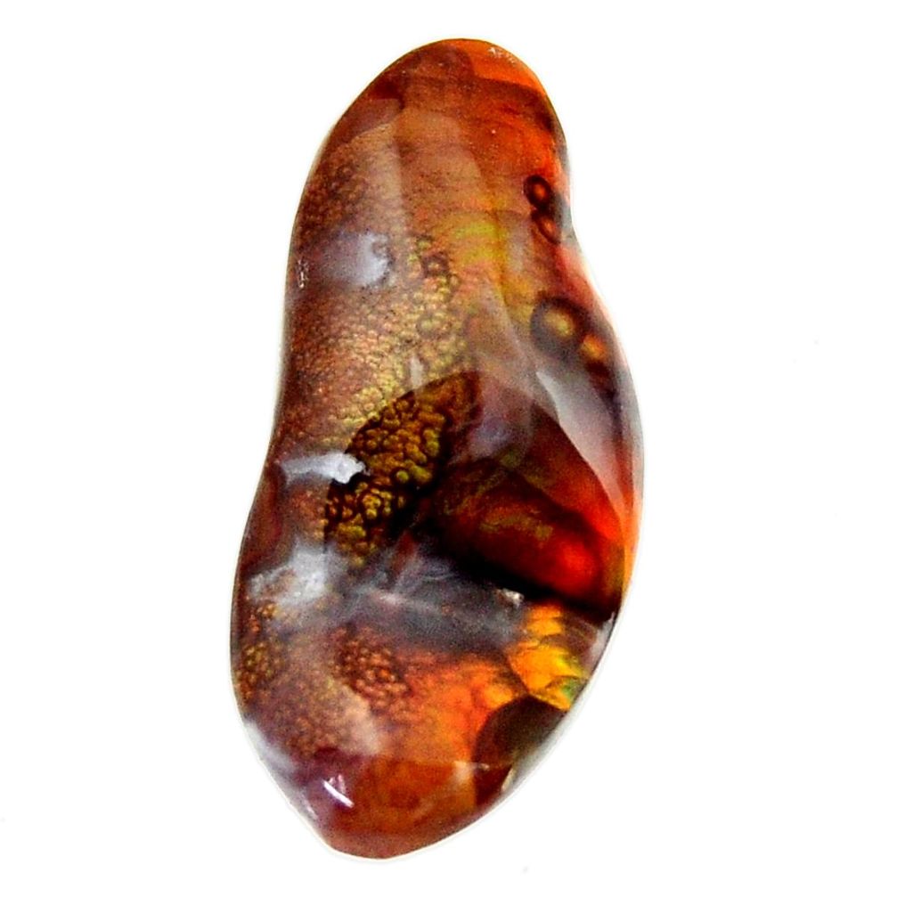 Natural 18.45cts mexican fire agate cabochon 29x13mm fancy loose gemstone s16178