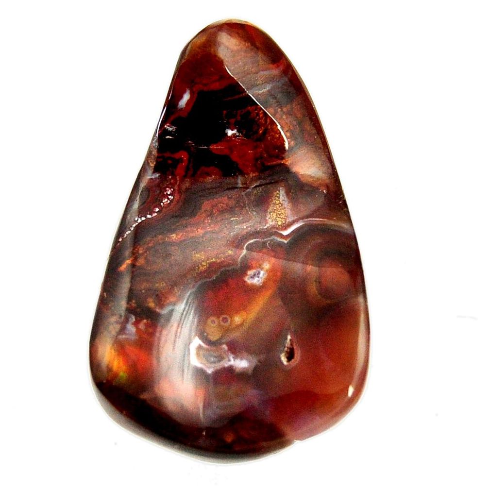 Natural 43.45cts mexican fire agate cabochon 34x21mm fancy loose gemstone s16170