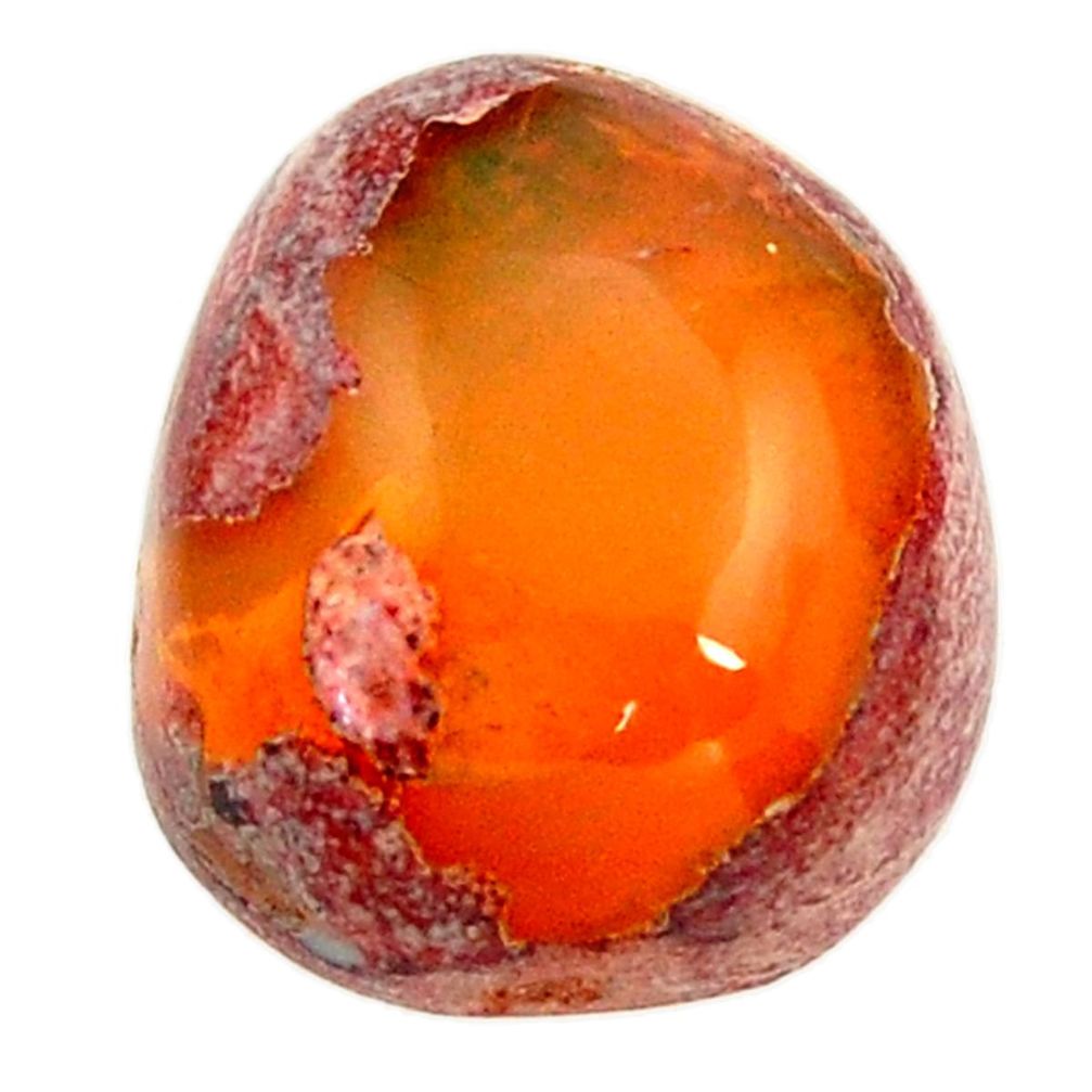 Natural 12.40cts mexican fire opal cabochon 16x14 mm fancy loose gemstone s16234