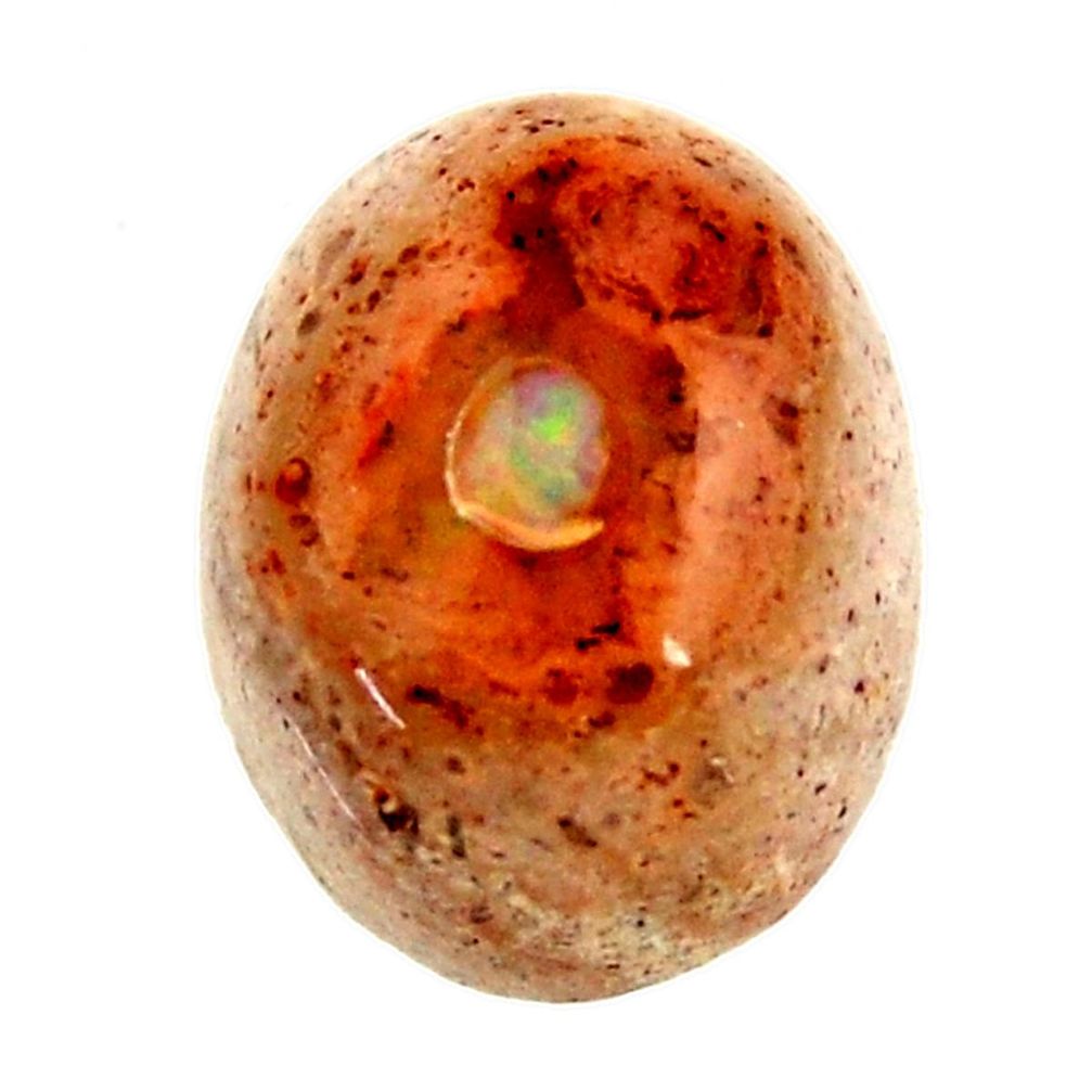 Natural 16.30cts mexican fire opal cabochon 17x13.5mm oval loose gemstone s16256