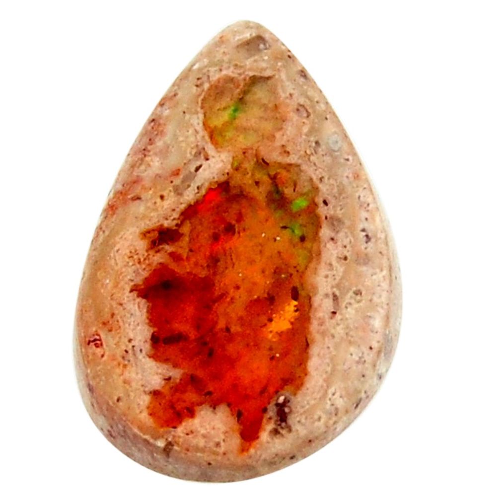 mexican fire opal cabochon 20x13 mm pear loose gemstone s16237