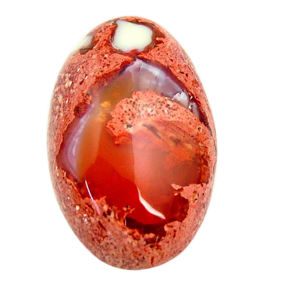 Natural 20.10cts mexican fire opal cabochon 25.5x16 mm loose gemstone s16221