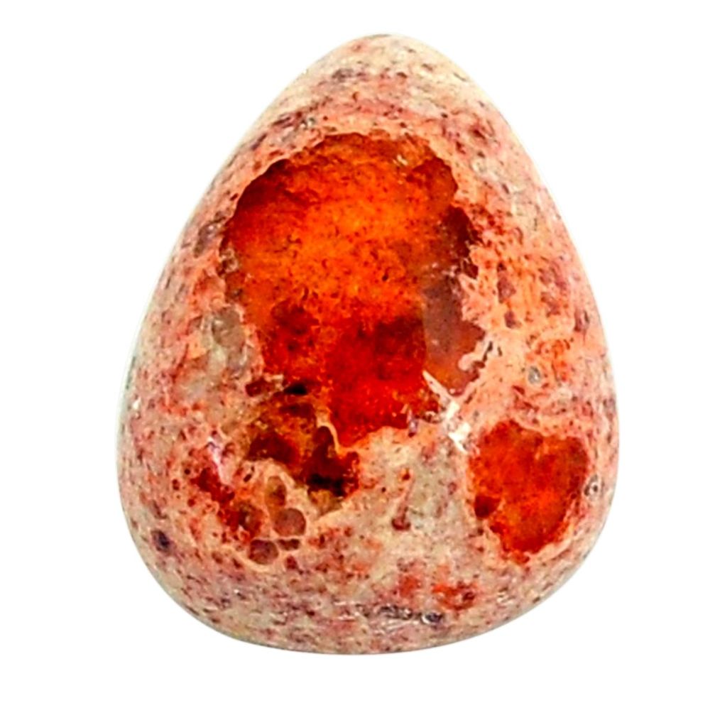 Natural 16.30cts mexican fire opal orange 19x15 mm pear loose gemstone s22110