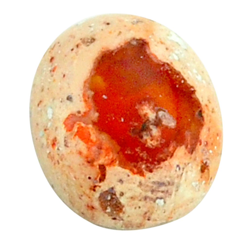 Natural 8.25cts mexican fire opal orange cabochon 15x12 mm loose gemstone s22102