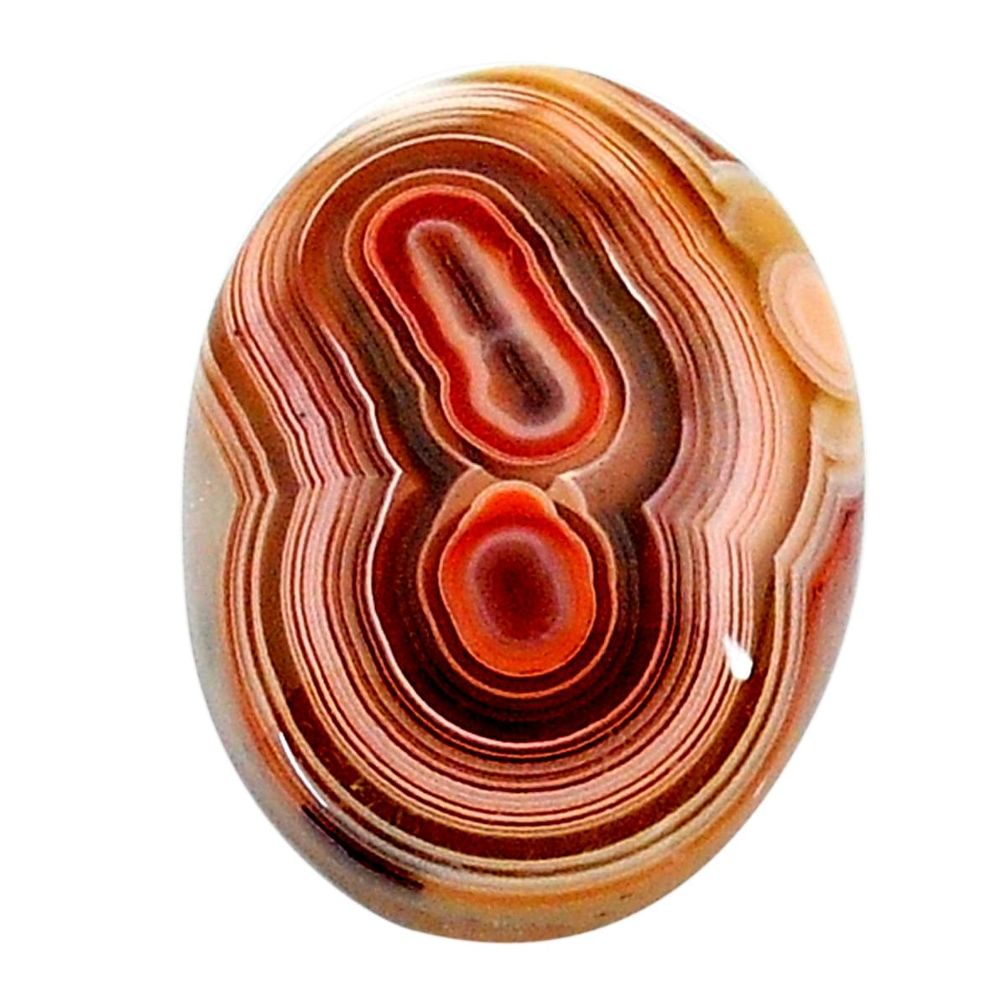 Natural 13.40cts mexican laguna lace agate 20x15 mm oval loose gemstone s24733