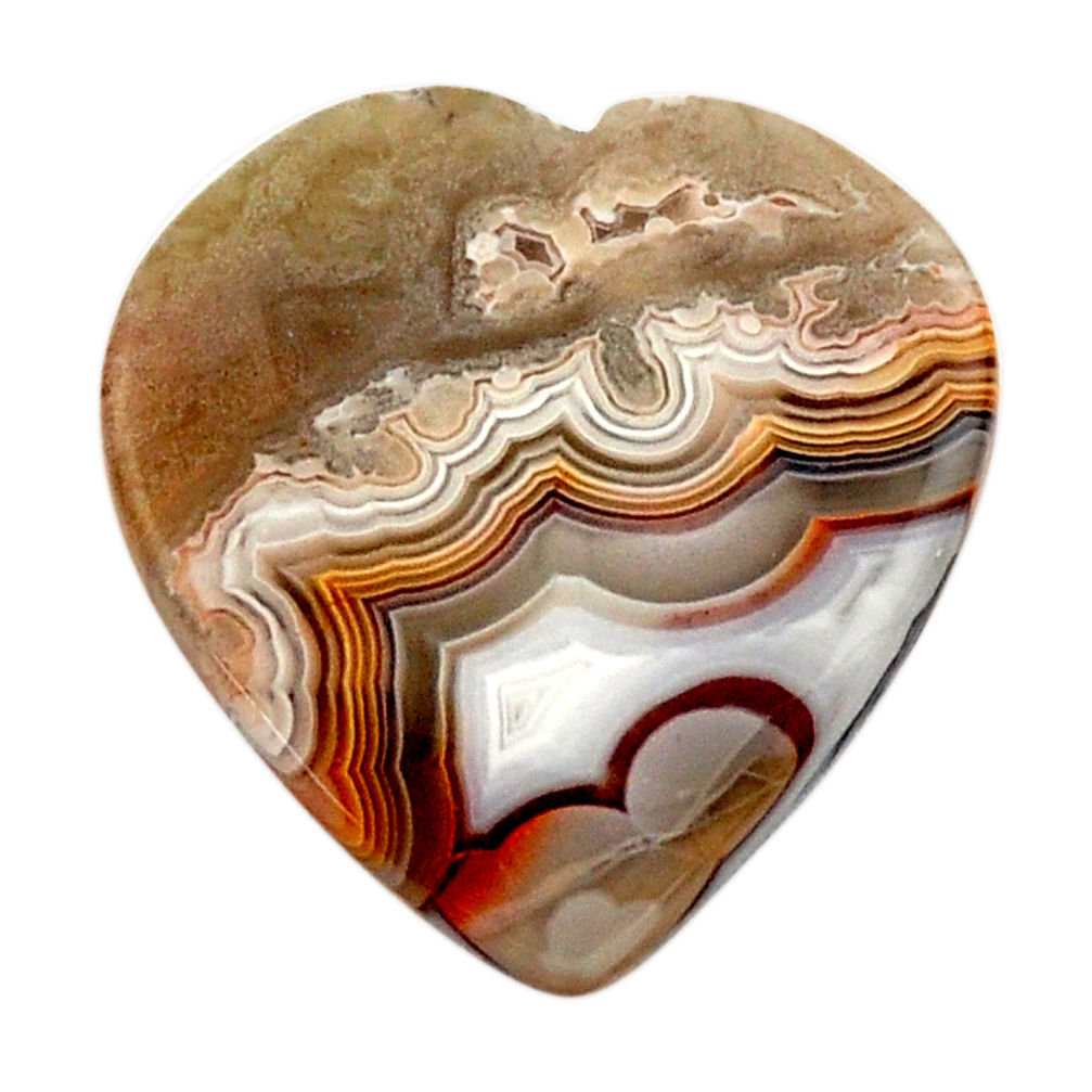  mexican laguna lace agate 20x19 mm heart loose gemstone s17415