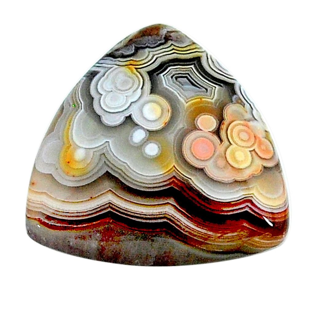 Natural 14.35cts mexican laguna lace agate 20x20 mm loose gemstone s24734