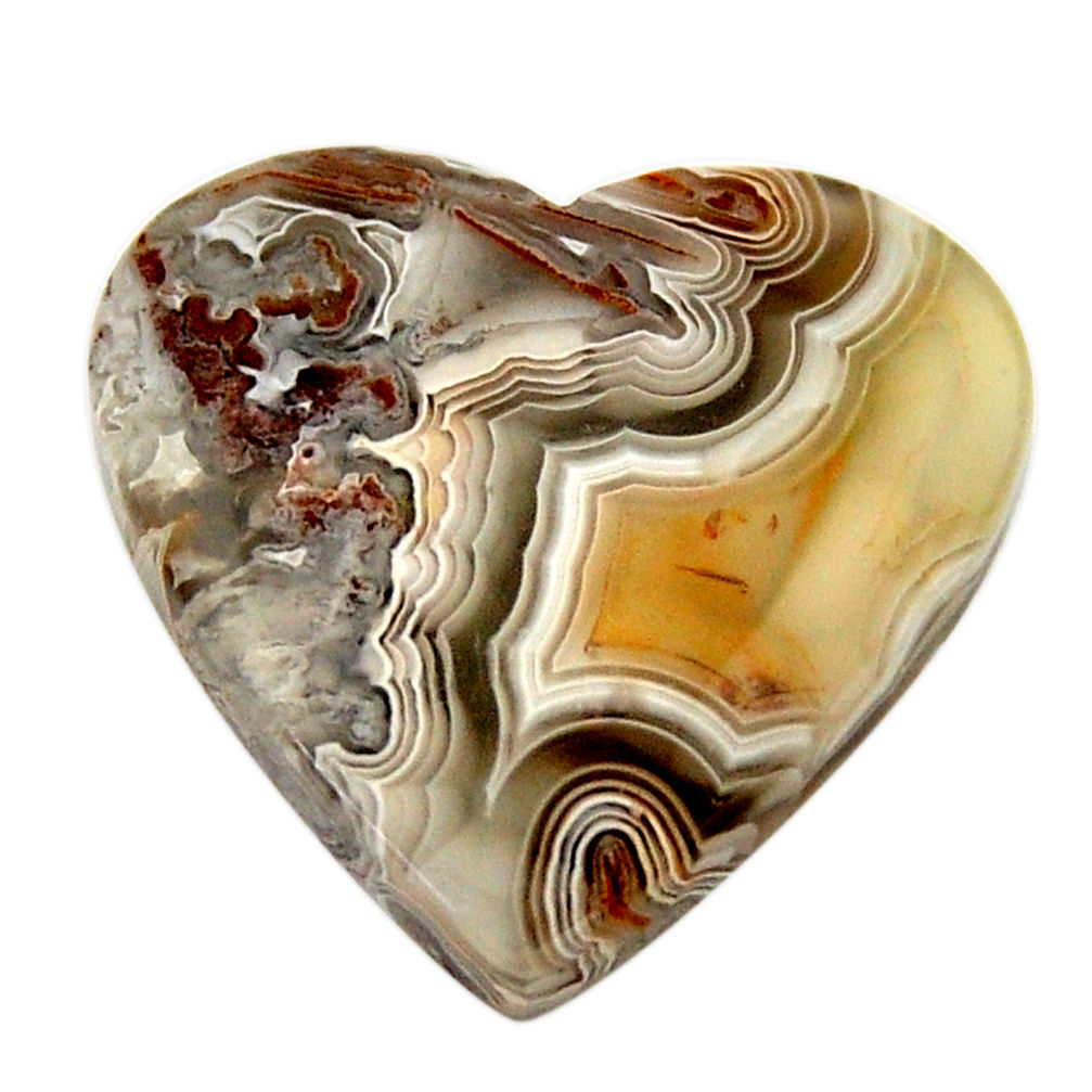  mexican laguna lace agate 21x20 mm heart loose gemstone s17420