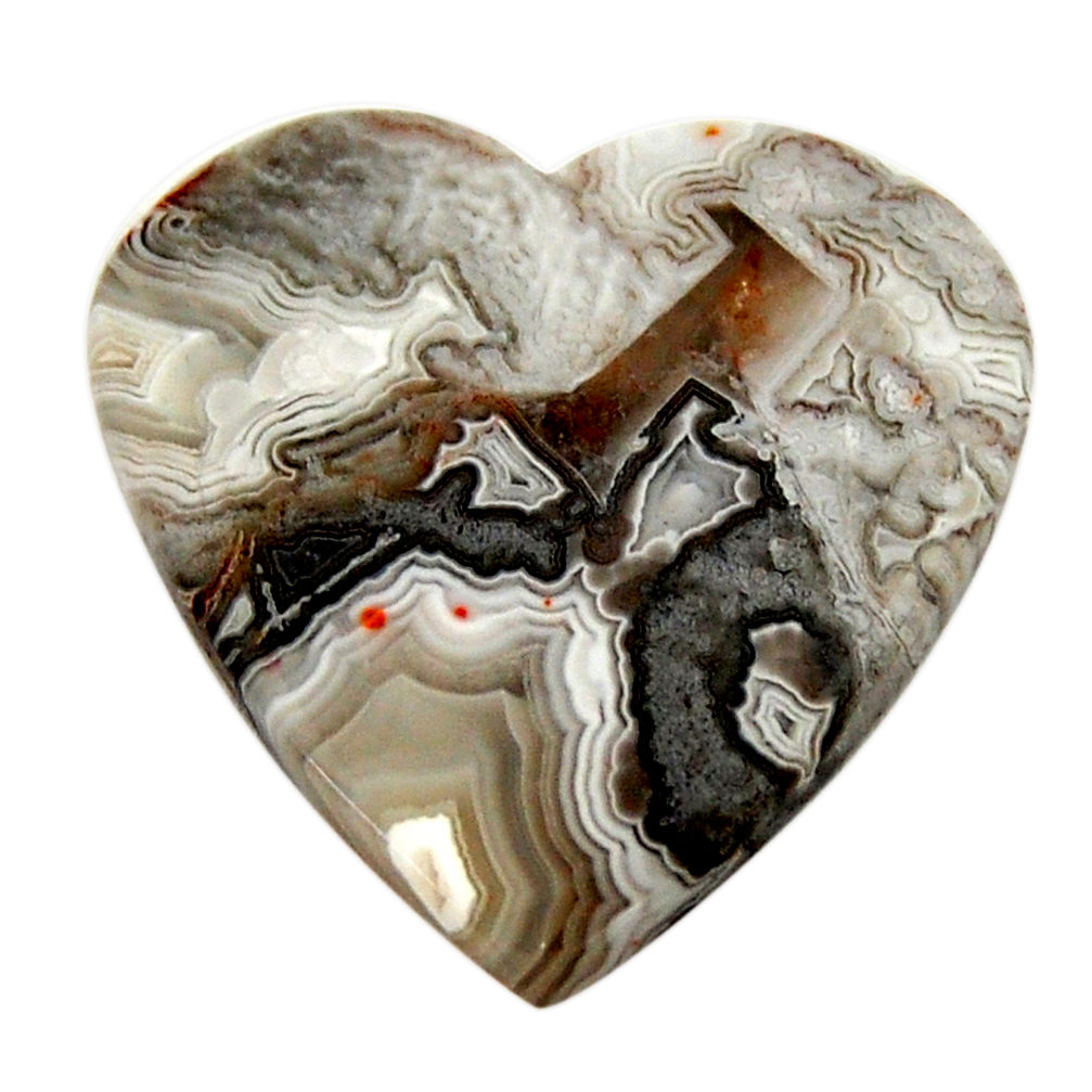  mexican laguna lace agate 22x22 mm heart loose gemstone s17416