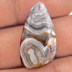 Natural 15.30cts mexican laguna lace agate 26x14 mm fancy loose gemstone s25687