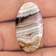 Natural 14.20cts mexican laguna lace agate 27x15mm oval loose gemstone s25688