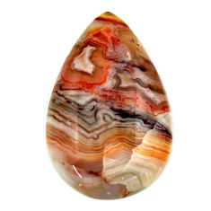 Natural 21.30cts mexican laguna lace agate 28.5x18 mm pear loose gemstone s17435