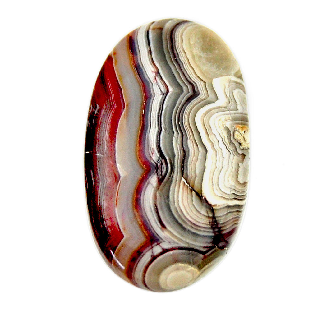 Natural 18.25cts mexican laguna lace agate 28x16 mm oval loose gemstone s17425