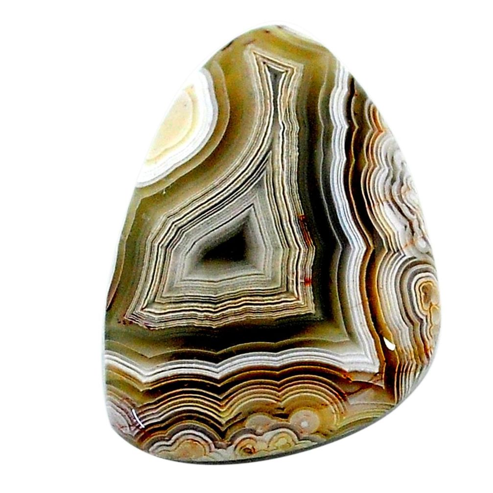 Natural 21.30cts mexican laguna lace agate 28x19 mm fancy loose gemstone s24724