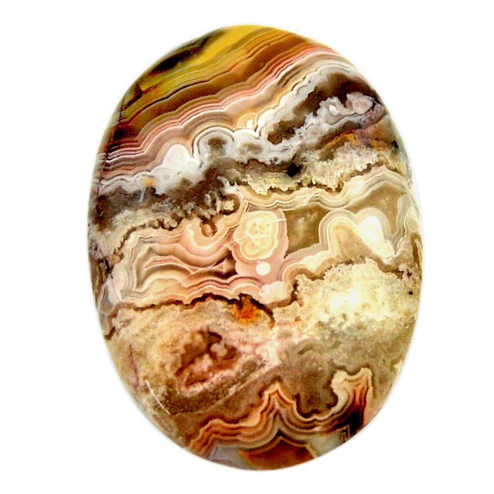  mexican laguna lace agate 28x20 mm oval loose gemstone s17421