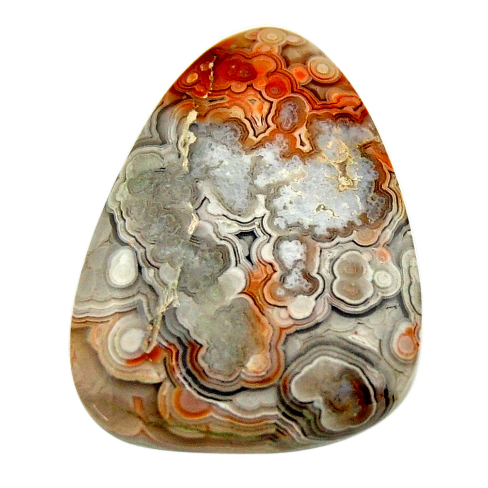 Natural 19.45cts mexican laguna lace agate 28x21 mm fancy loose gemstone s17446
