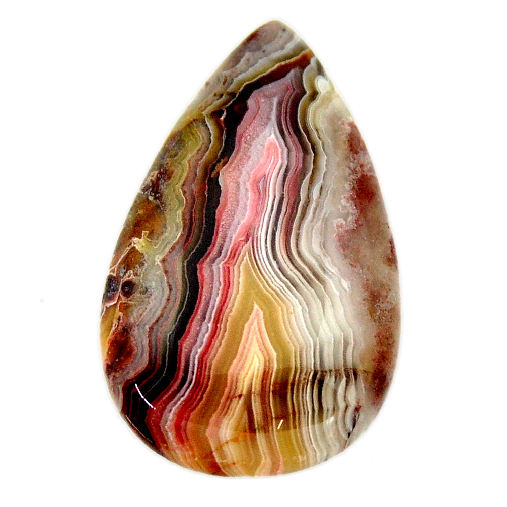  mexican laguna lace agate 29x17.5 mm pear loose gemstone s17459