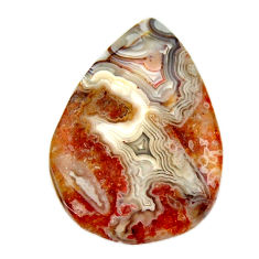 Natural 23.35cts mexican laguna lace agate 29x18.5 mm pear loose gemstone s17449
