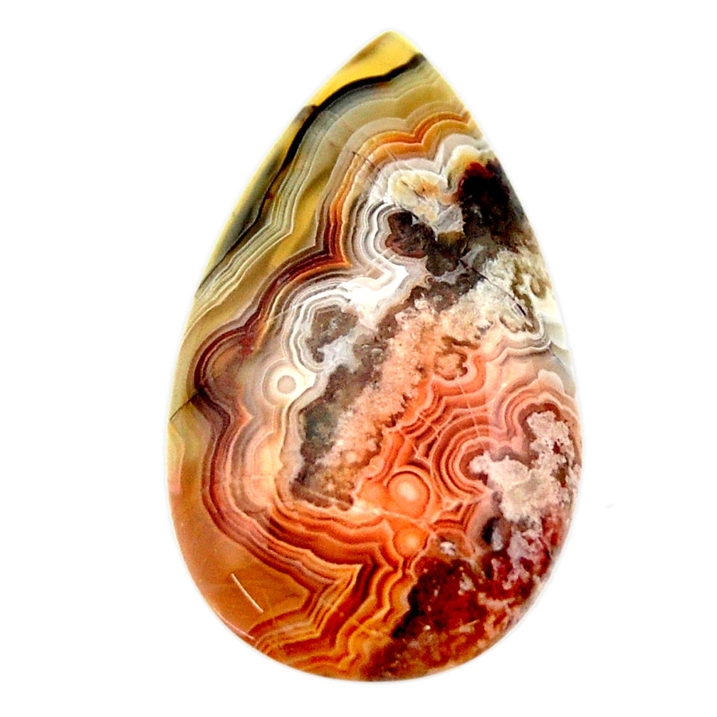  mexican laguna lace agate 30x17 mm pear loose gemstone s17432