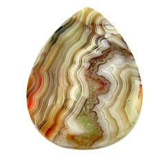  mexican laguna lace agate 37x27 mm heart loose gemstone s17456