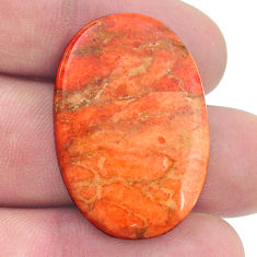 Natural 27.95cts mojave turquoise orange cabochon 32x21 mm loose gemstone s27433