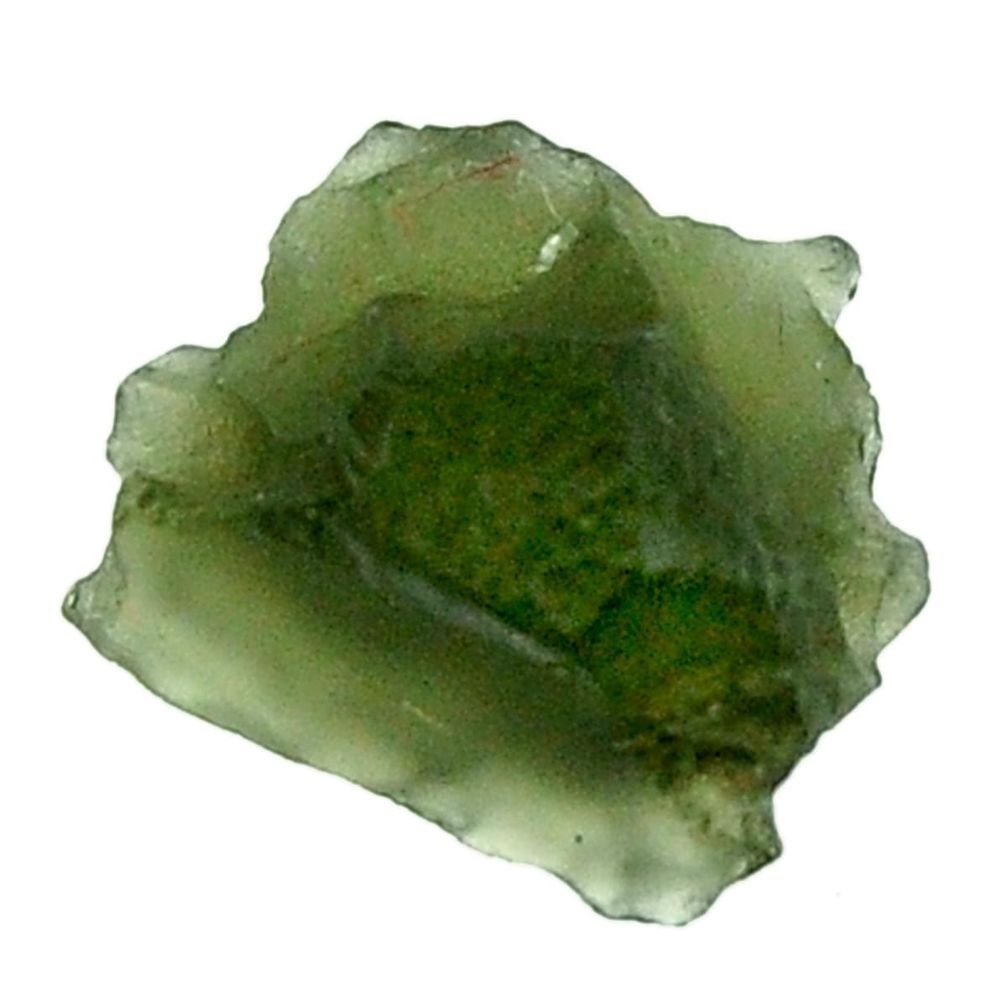 moldavite (genuine czech) rough 13x10 mm loose gemstone s16087