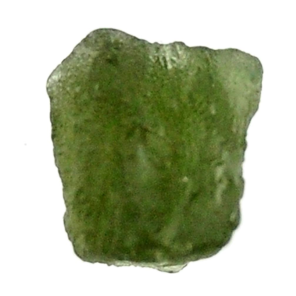 Natural 7.40cts moldavite (genuine czech) rough 13x8.5 mm loose gemstone s16091