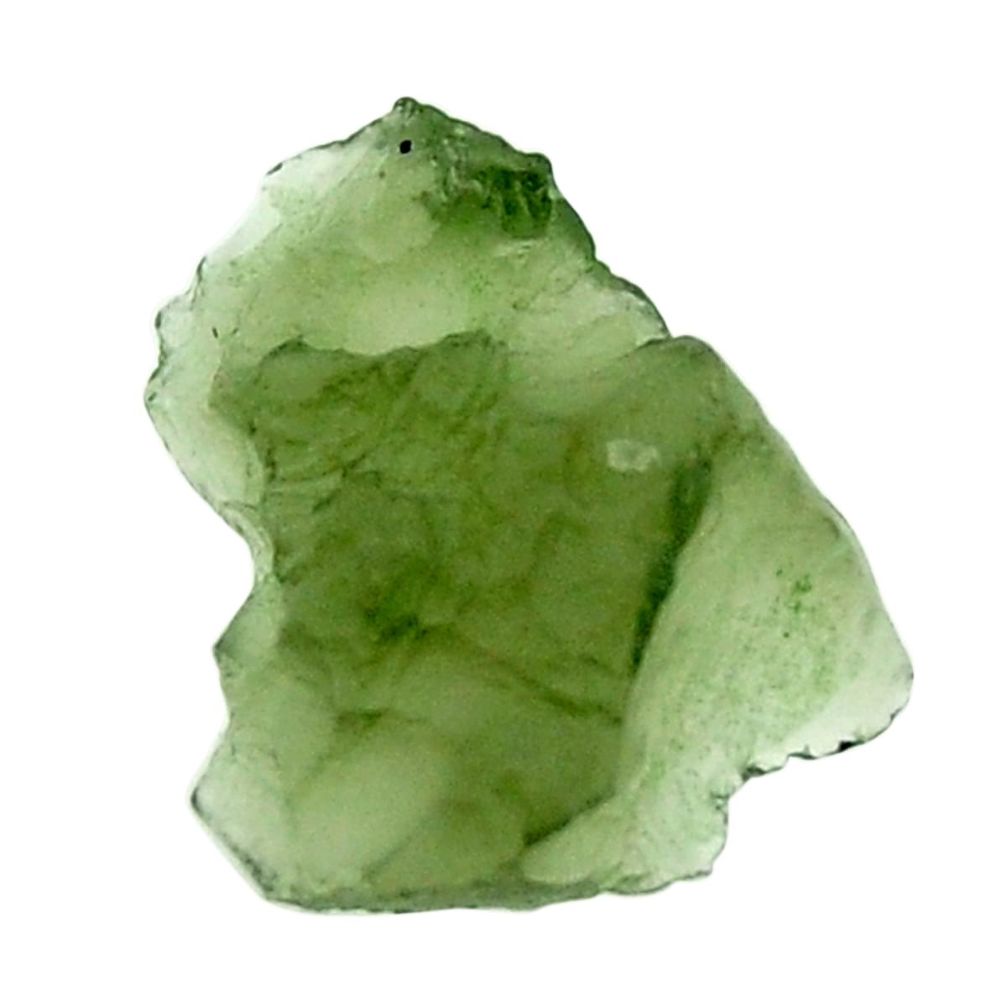 Natural 5.30cts moldavite (genuine czech) rough 16x13 mm loose gemstone s16115