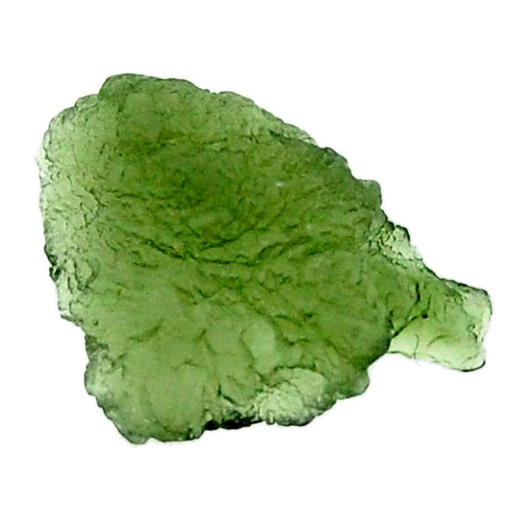 Natural 5.10cts moldavite (genuine czech) rough 17.5x13 mm loose gemstone s16107