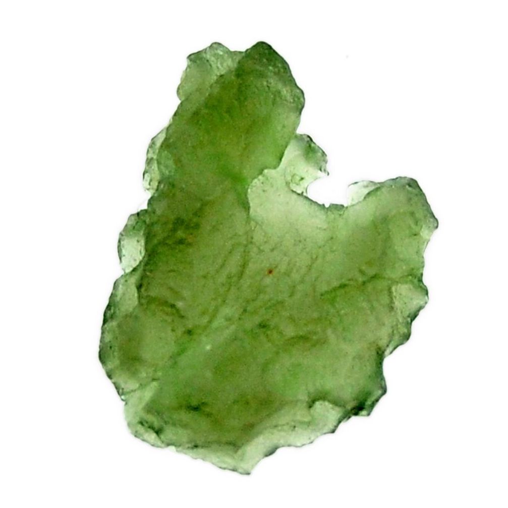 Natural 7.40cts moldavite (genuine czech) rough 18.5x14 mm loose gemstone s16105