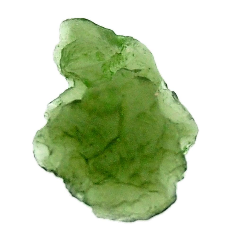 Natural 5.10cts moldavite (genuine czech) rough 18x13 mm loose gemstone s16110