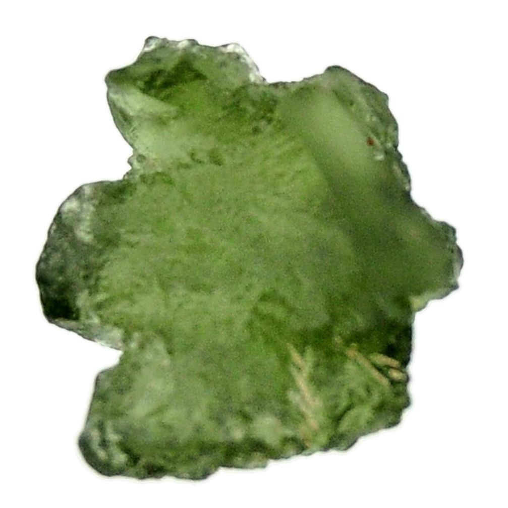 Natural 12.40cts moldavite (genuine czech) rough 18x16 mm loose gemstone s16117