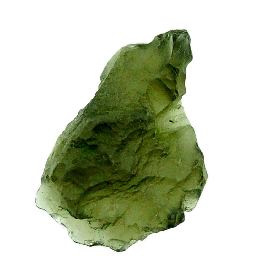 Natural 11.35cts moldavite (genuine czech) rough 20x13.5mm loose gemstone s16094