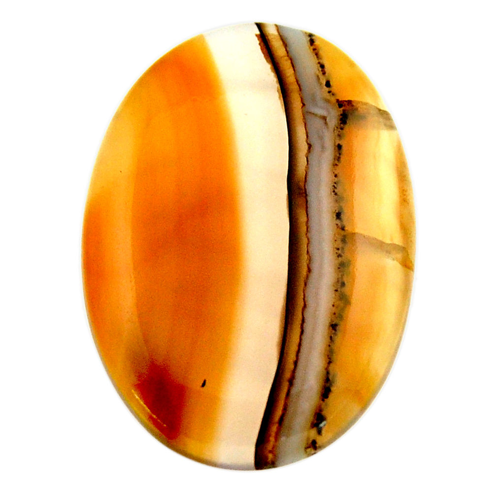 Natural 18.45cts montana agate brown cabochon 28.5x20 mm loose gemstone s17537
