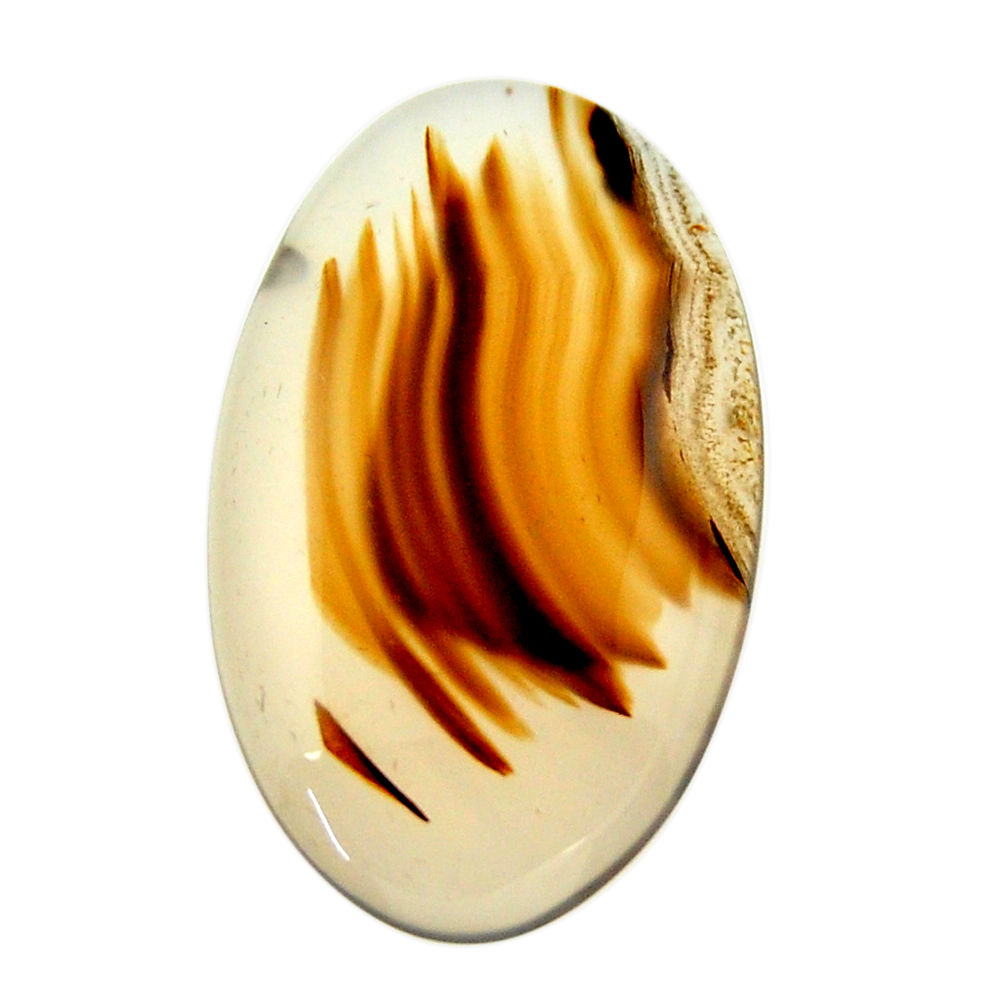 Natural 18.10cts montana agate brown cabochon 29x17.5 mm loose gemstone s17510