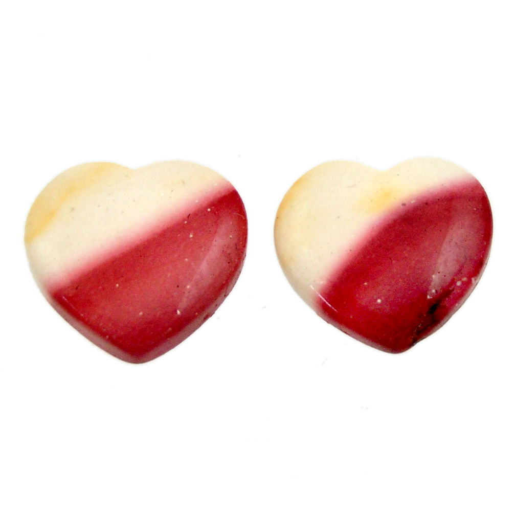 Natural 11.30cts mookaite brown cabochon 16x13 mm loose pair gemstone s16860