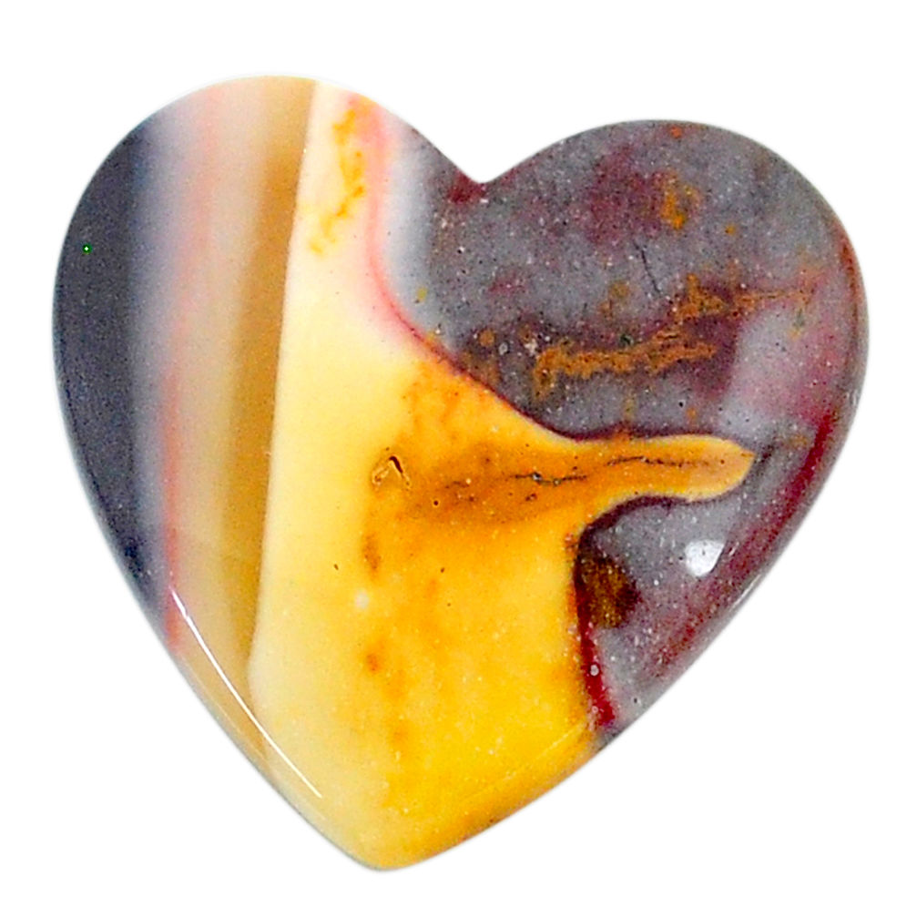 Natural 18.45cts mookaite brown cabochon 22.5x22 mm heart loose gemstone s24858