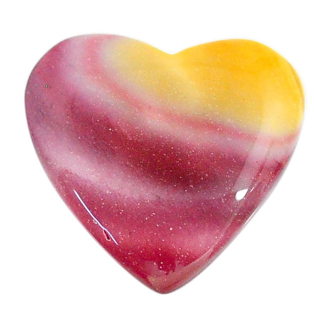 Natural 19.15cts mookaite brown cabochon 23x23 mm heart loose gemstone s24859