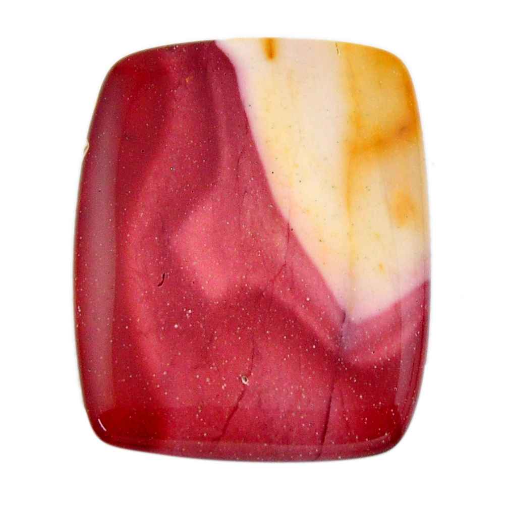 Natural 34.45cts mookaite brown cabochon 31x24 mm cushion loose gemstone s19376