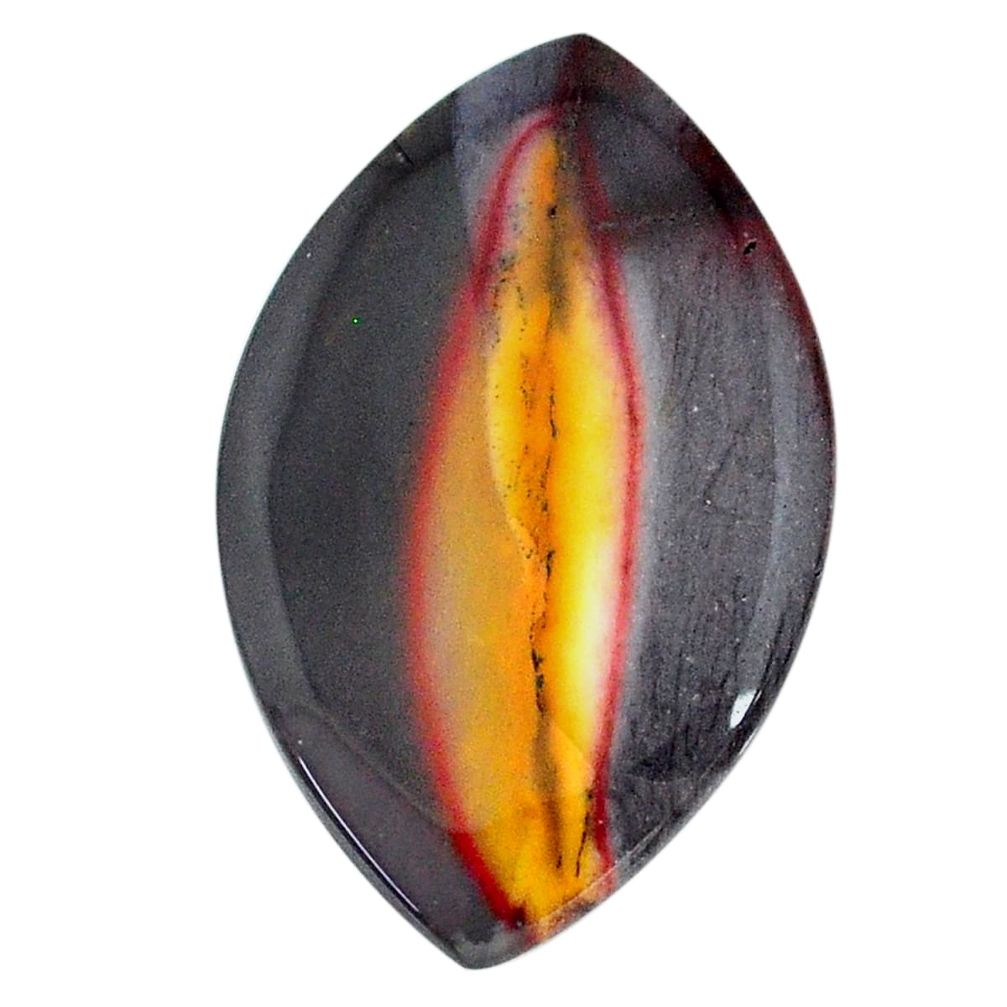 Natural 19.05cts mookaite brown cabochon 33x20 mm marquise loose gemstone s24845
