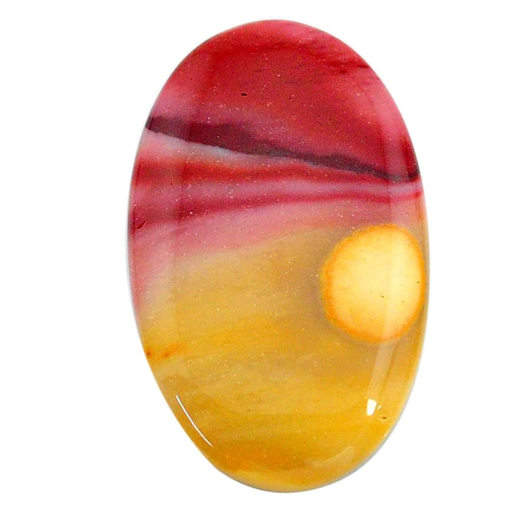 Natural 27.35cts mookaite brown cabochon 33x20 mm oval loose gemstone s24842