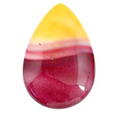 Natural 26.30cts mookaite brown cabochon 33x21 mm pear loose gemstone s24850