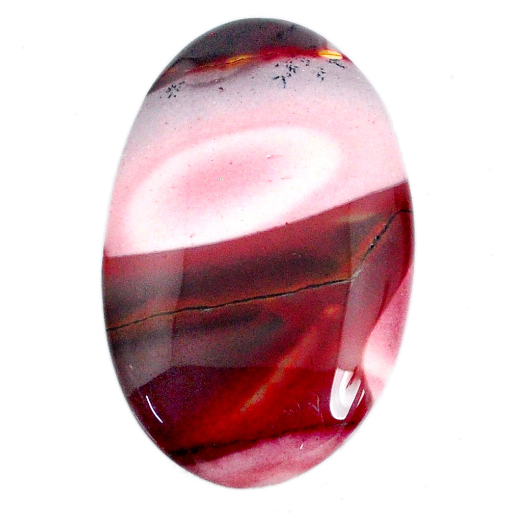 Natural 35.30cts mookaite brown cabochon 38x24 mm oval loose gemstone s20935