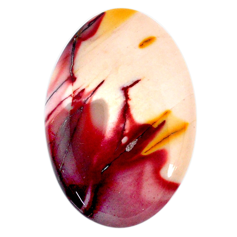 Natural 37.70cts mookaite brown cabochon 38x25 mm oval loose gemstone s20937