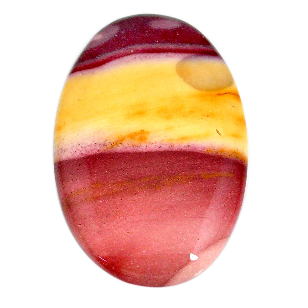 Natural 46.30cts mookaite brown cabochon 39x25 mm oval loose gemstone s21890