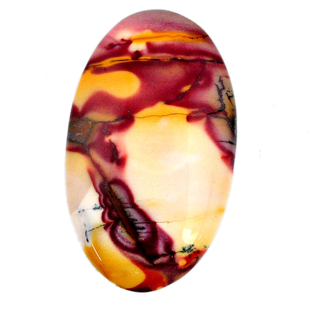 Natural 30.10cts mookaite brown cabochon 40x22 mm oval loose gemstone s20928