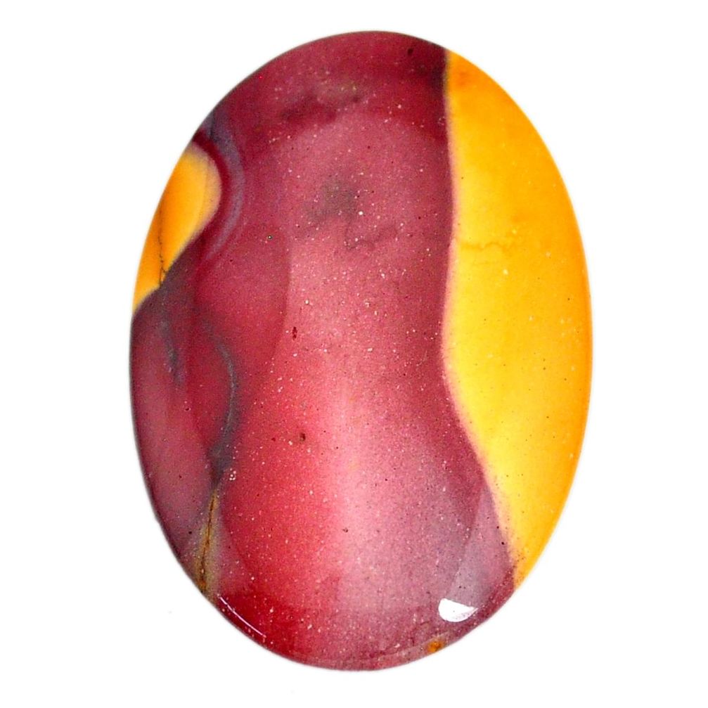 Natural 44.45cts mookaite brown cabochon 44x29 mm oval loose gemstone s21894