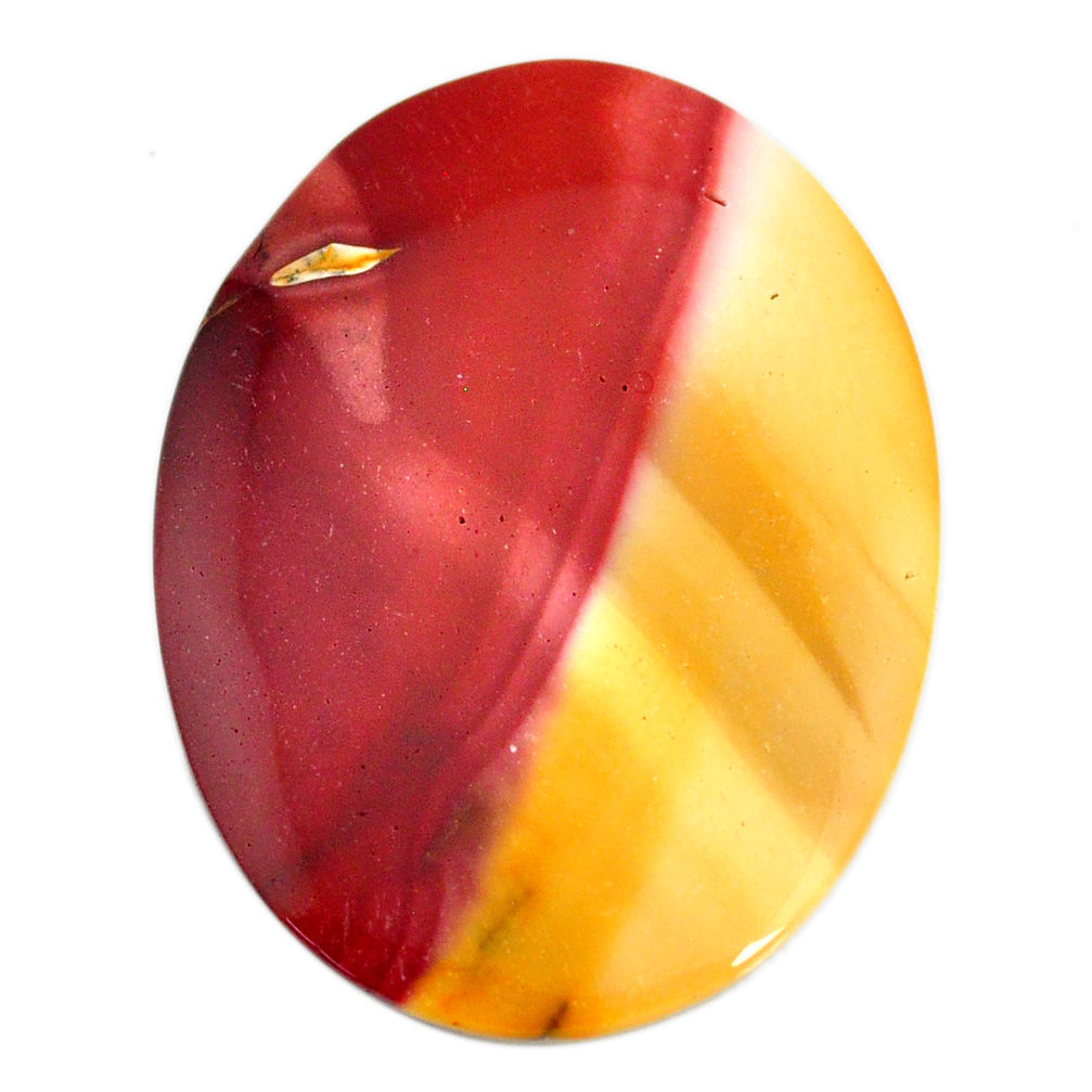 Natural 54.45cts mookaite brown cabochon 50x36 mm oval loose gemstone s21896