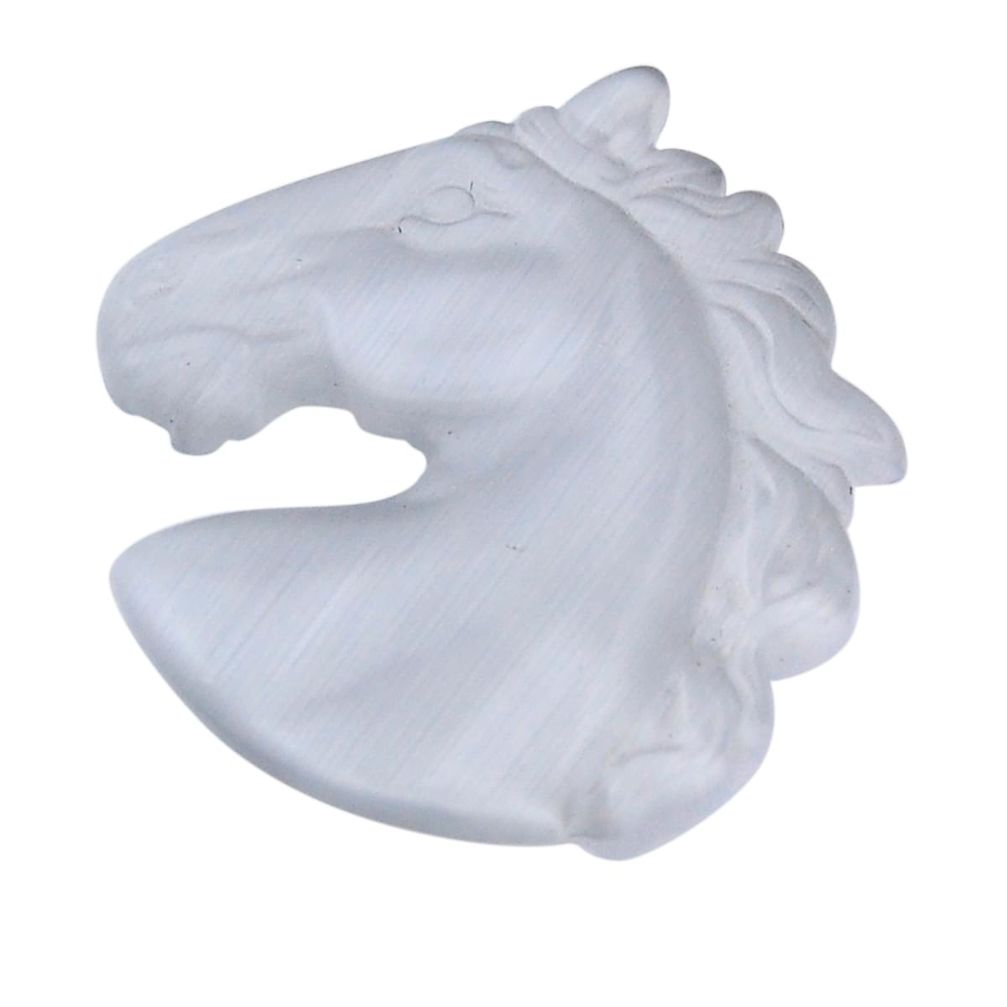 Natural 16.30cts moonstone white carving 23x22 mm loose horse gemstone s30073