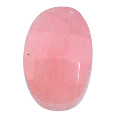Natural 14.15cts morganite pink cabochon 16x11 mm faceted loose gemstone s20551
